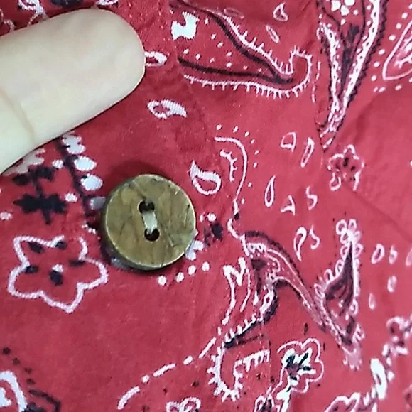 Vintage Quizz & Co Woman Bandana Top Button Up sz 20 or XL - Picture 4 of 4